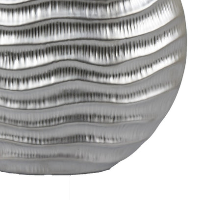 Tyler Round Vase with Textured Wave Pattern Design