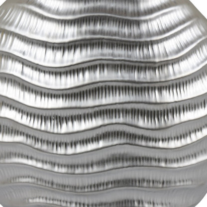Tyler Round Vase with Textured Wave Pattern Design