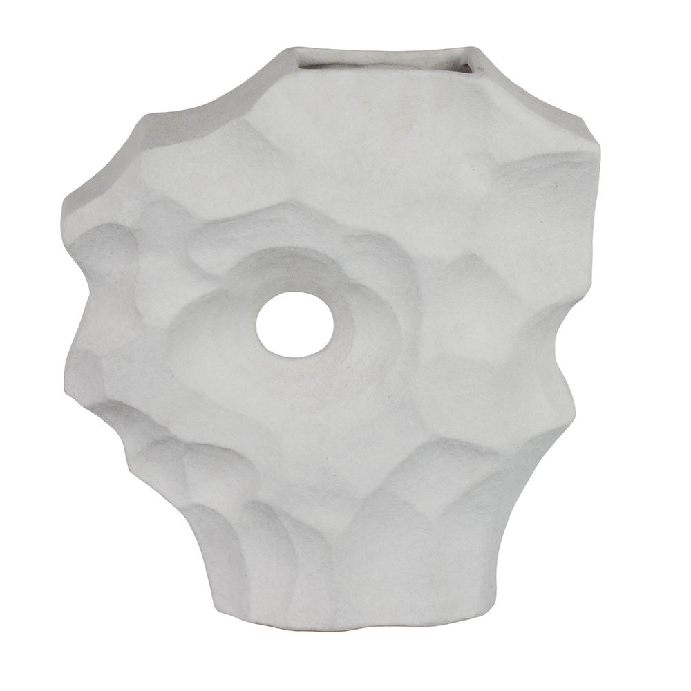 Joel Abstract Sculpted Vase with Textured Organic Form