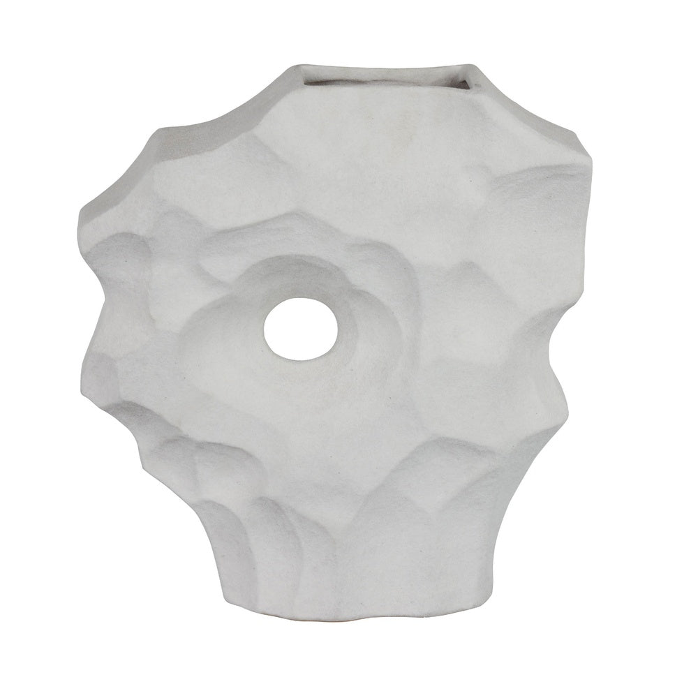 Joel Abstract Sculpted Vase with Textured Organic Form