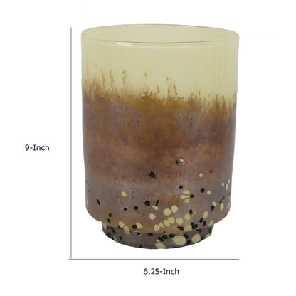 Sophie Vase with Frosted Gradient, Speckled Base