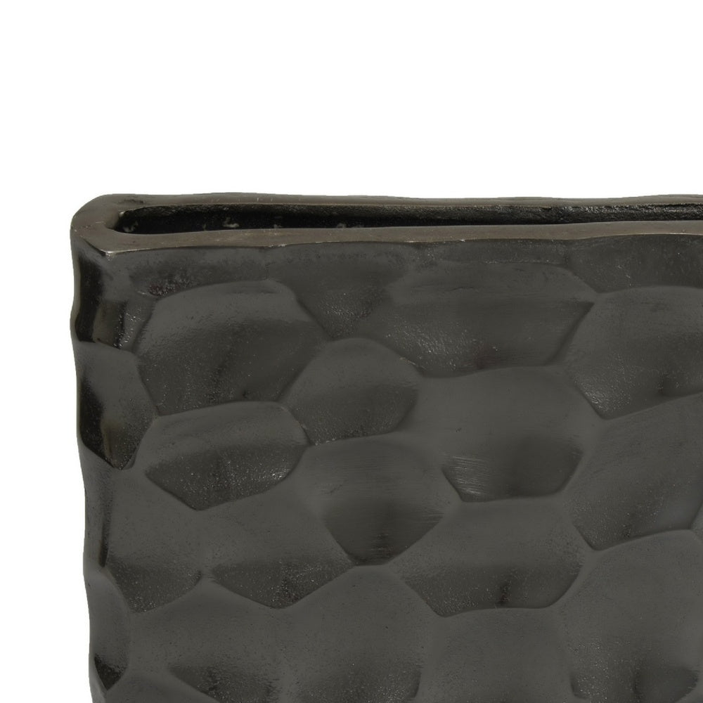 Posy Decorative Block Vase with Hammered Texture