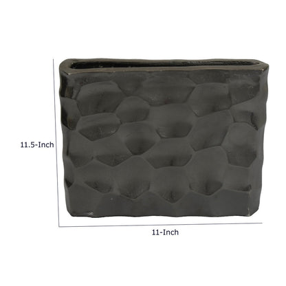 Posy Decorative Block Vase with Hammered Texture
