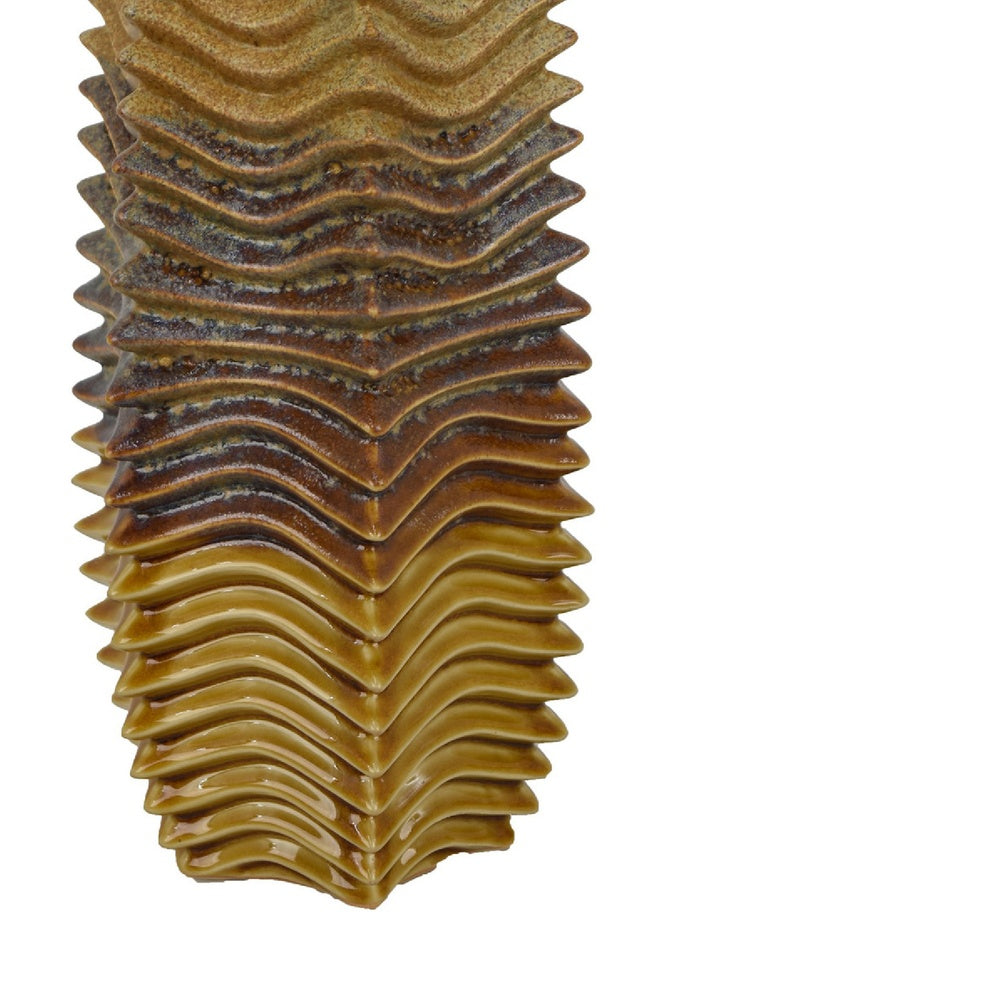 Barny Decorative Vase with Layered Waves