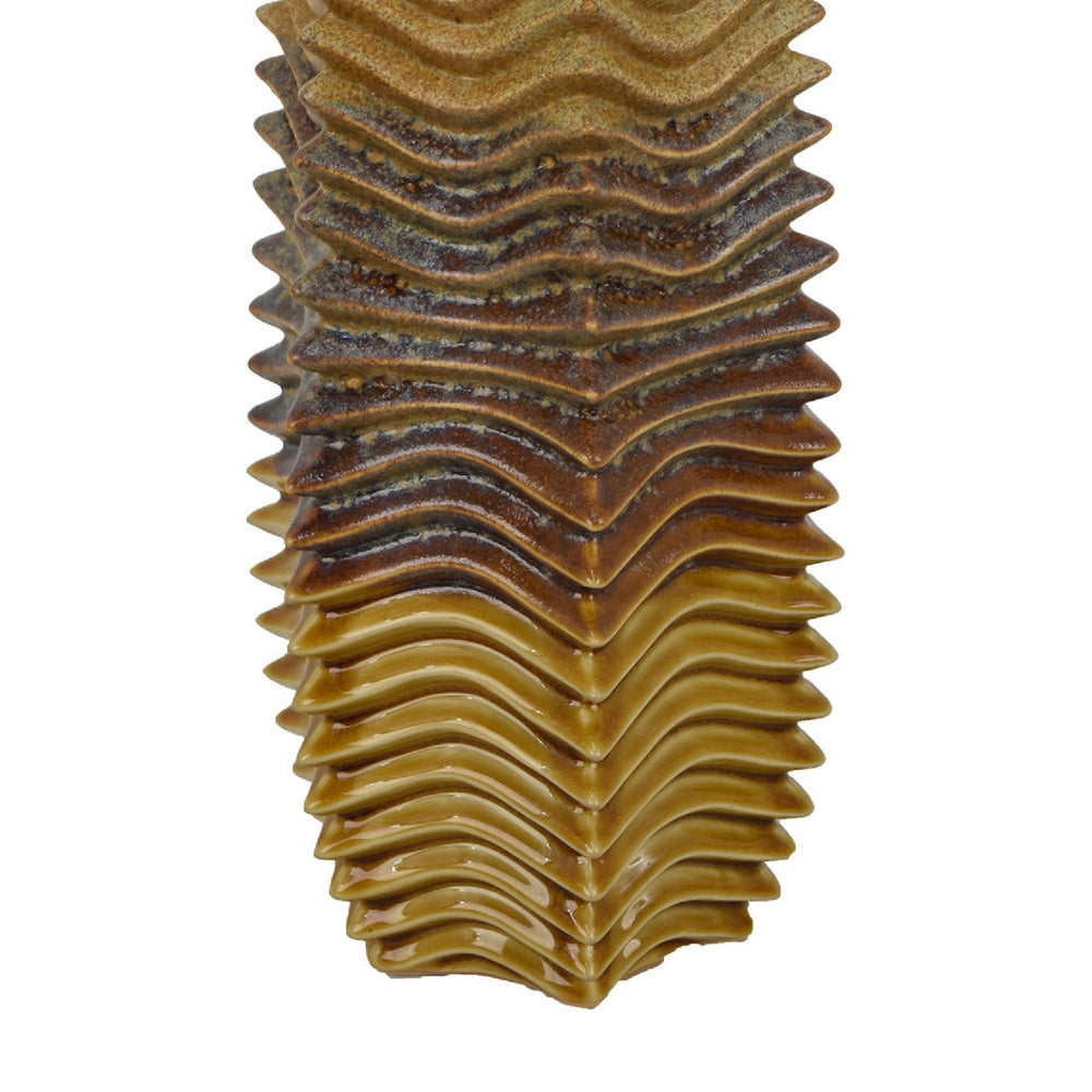 Barny Decorative Vase with Layered Waves