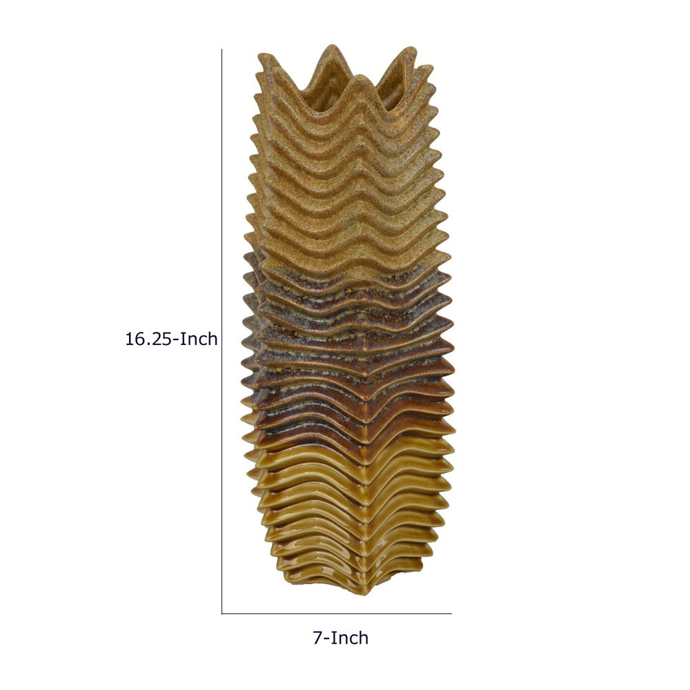 Barny Decorative Vase with Layered Waves