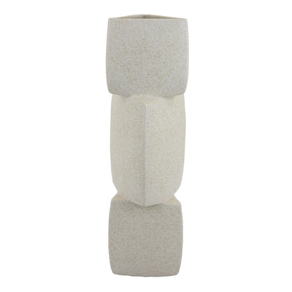 Emery Sculptural Vase with Geometric Details