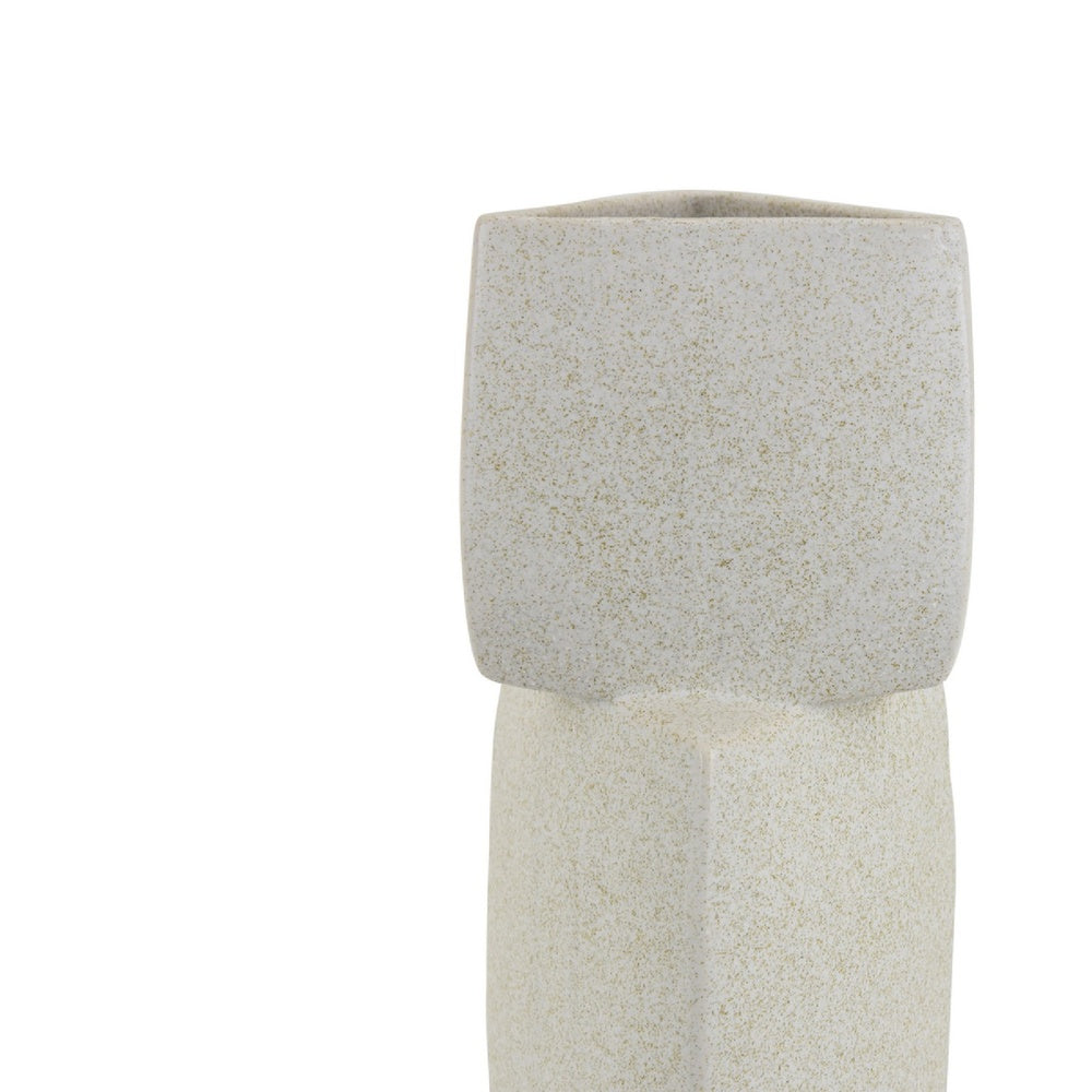 Emery Sculptural Vase with Geometric Details