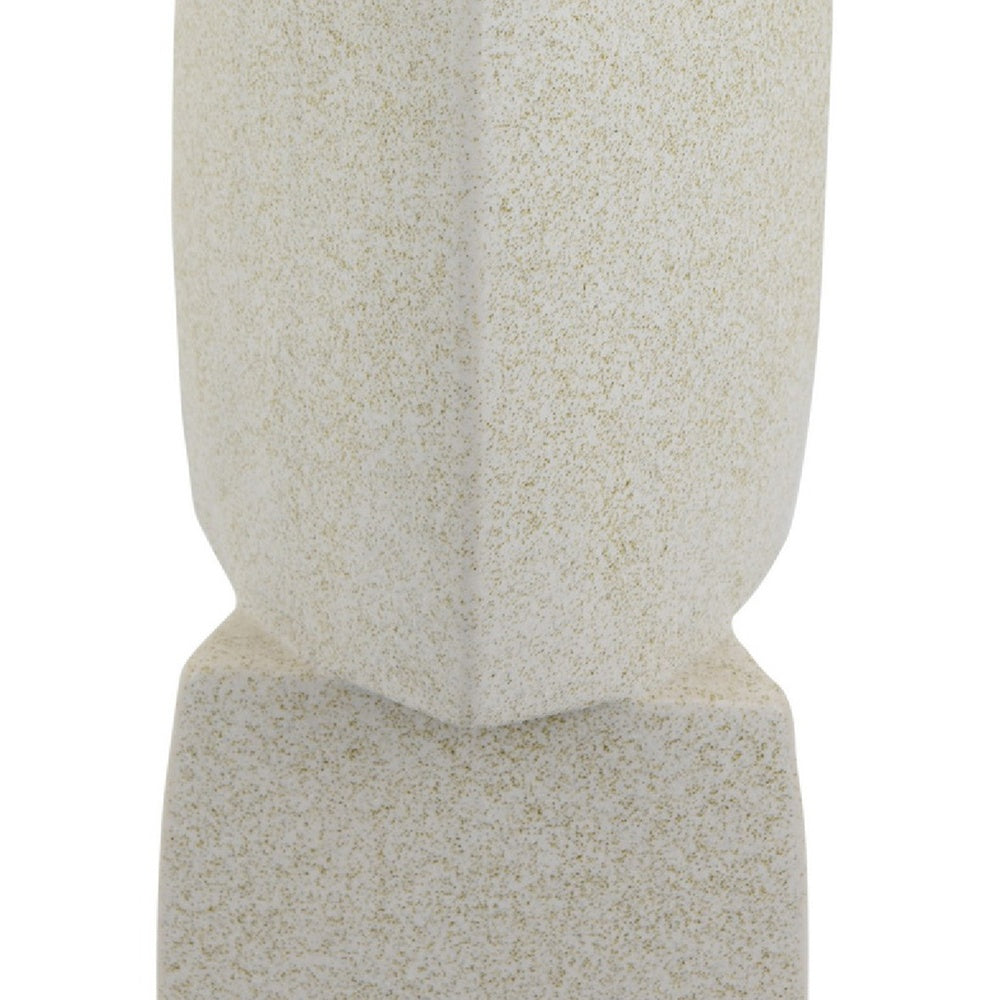 Emery Sculptural Vase with Geometric Details