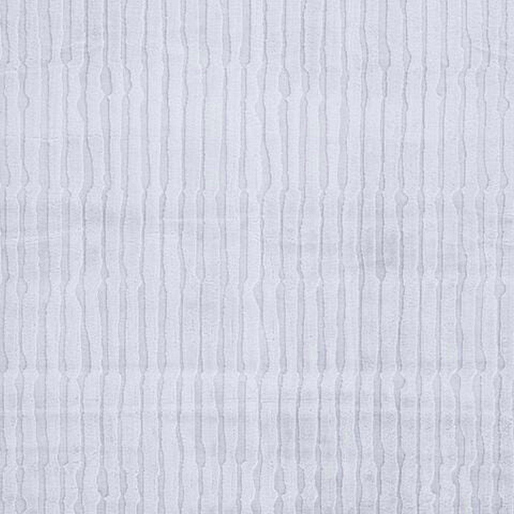 Worly 5x7 Medium Area Rug, Polyester Faux Fur, Subtle Stripe Gray