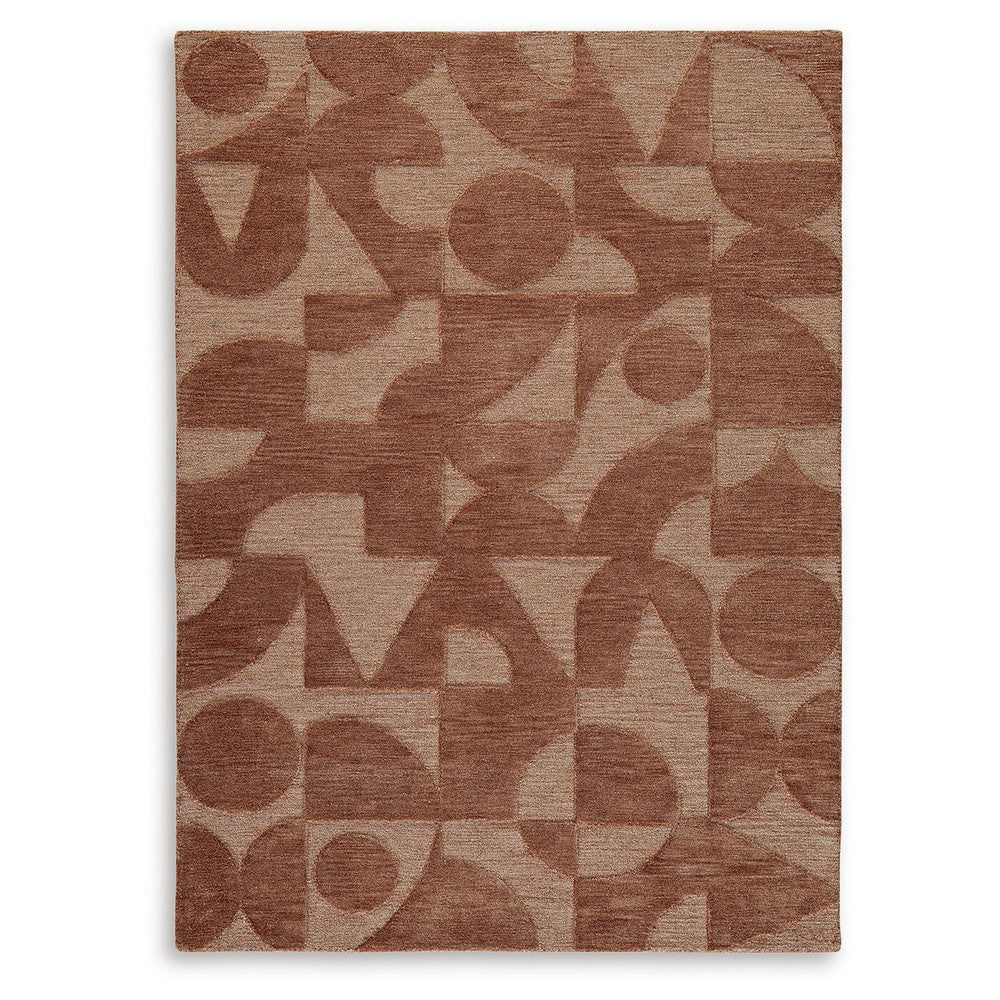 Perry Hand-Tufted Medium Area Rug with Geometric Design