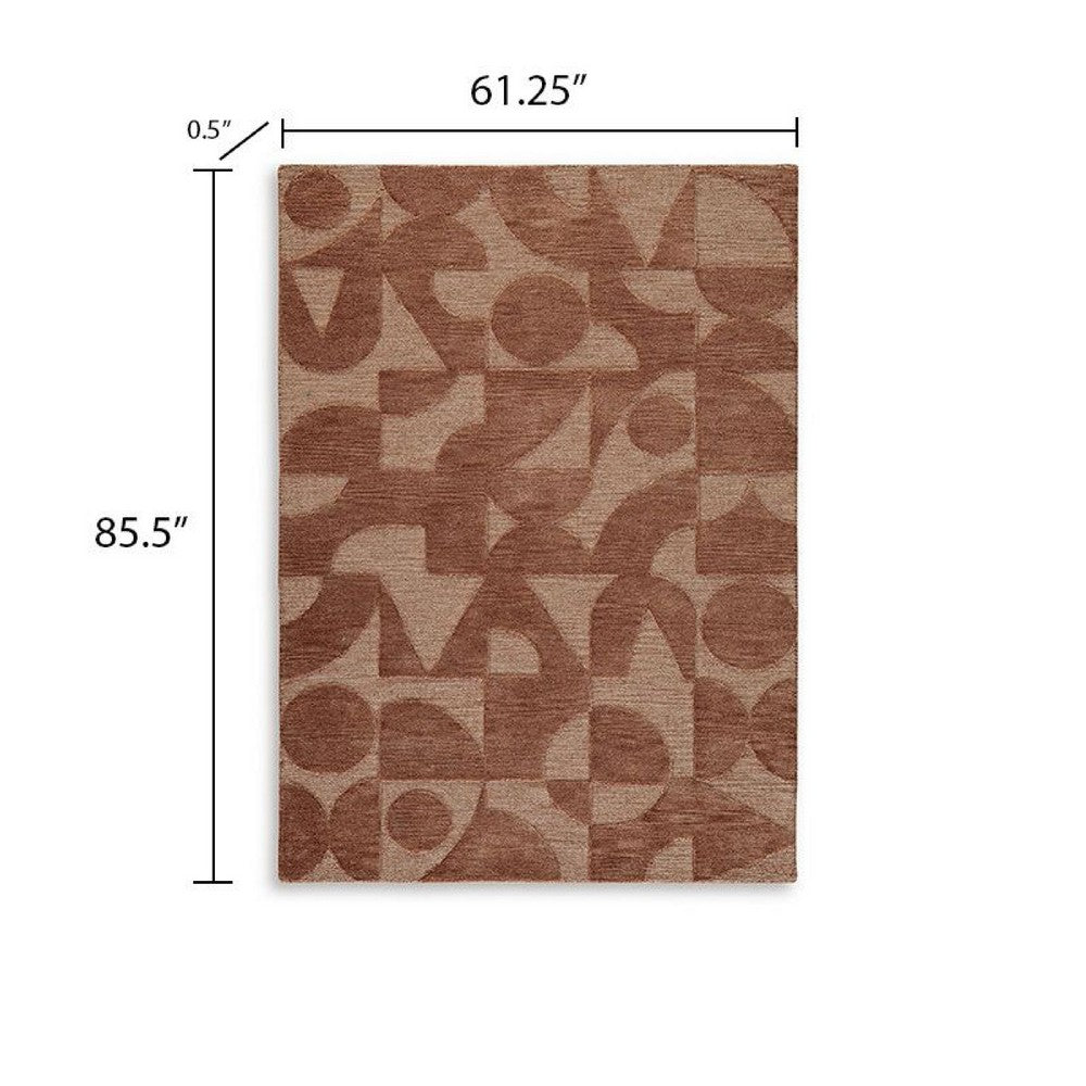 Perry Hand-Tufted Medium Area Rug with Geometric Design