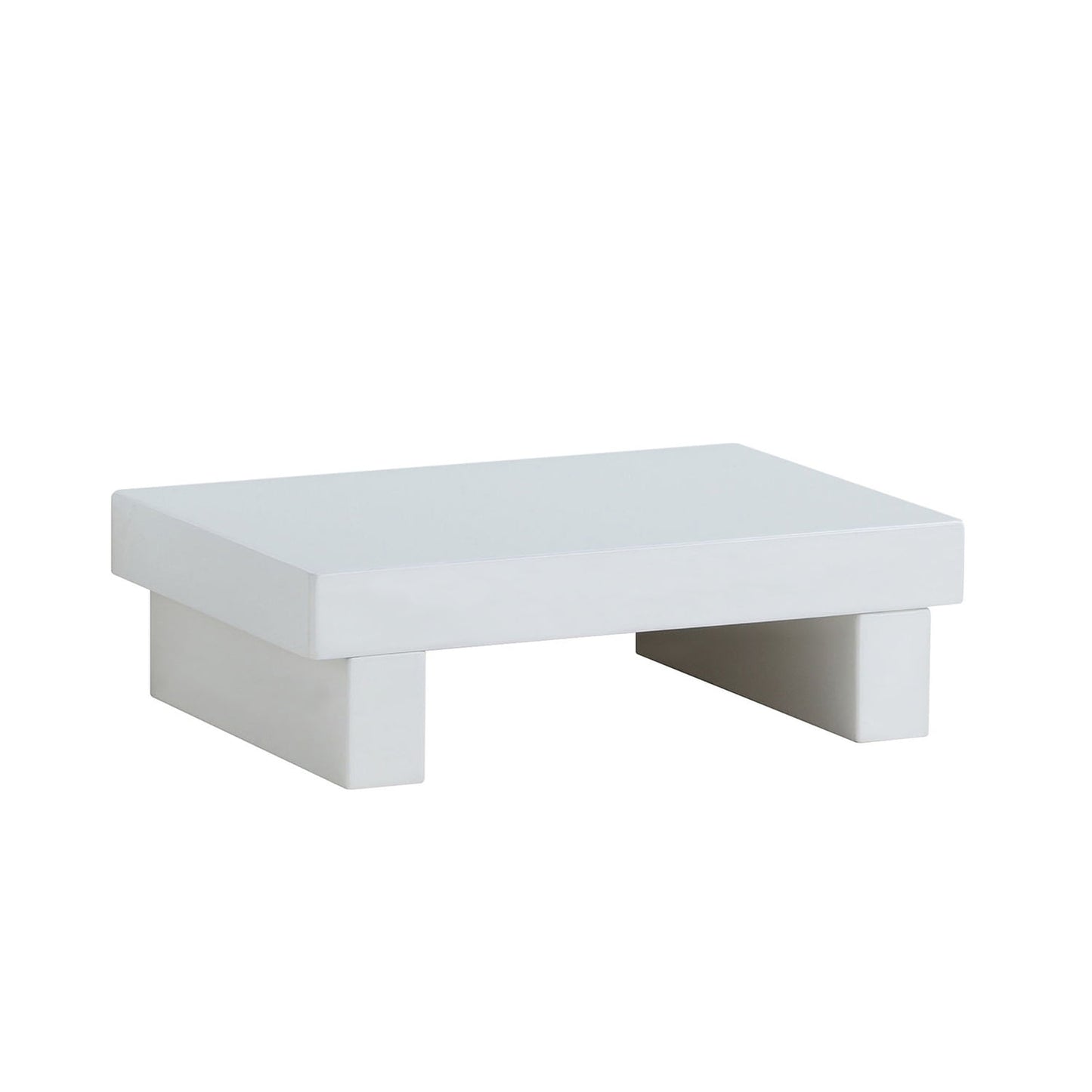 Finely Designed Contemporary Solid Wood Night Stand, Glossy White