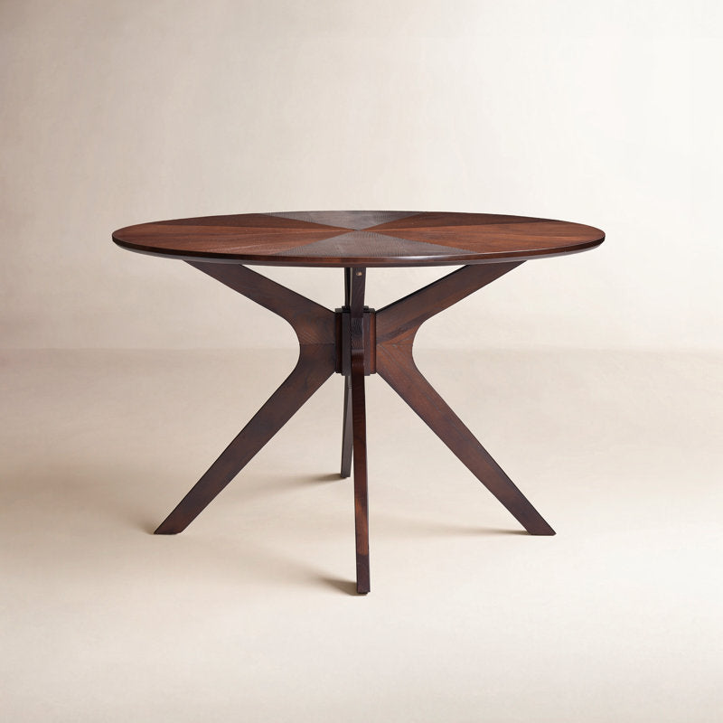 Del Modern Coffee Table, 47 Inch Round Top, Glossy White Ribbed Base