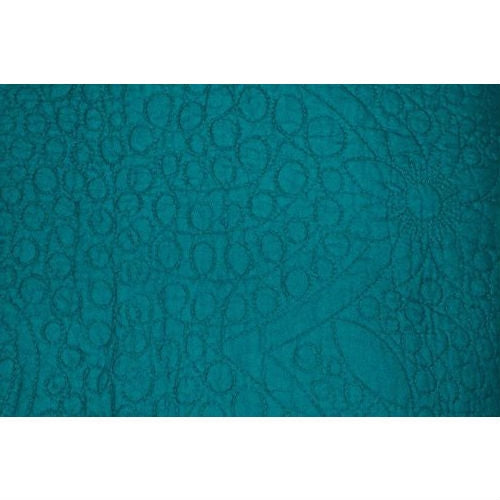 California King 3-Piece 100% Cotton Quilted Bedspread with Shams in Turquoise