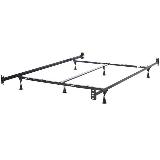 California King Heavy Duty Metal Bed Frame with Headboard Footboard Brackets — Chic Home-Decor