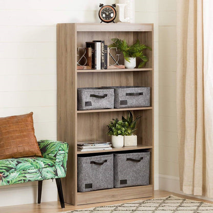 4-Shelf Bookcase in Natural Oak Finish