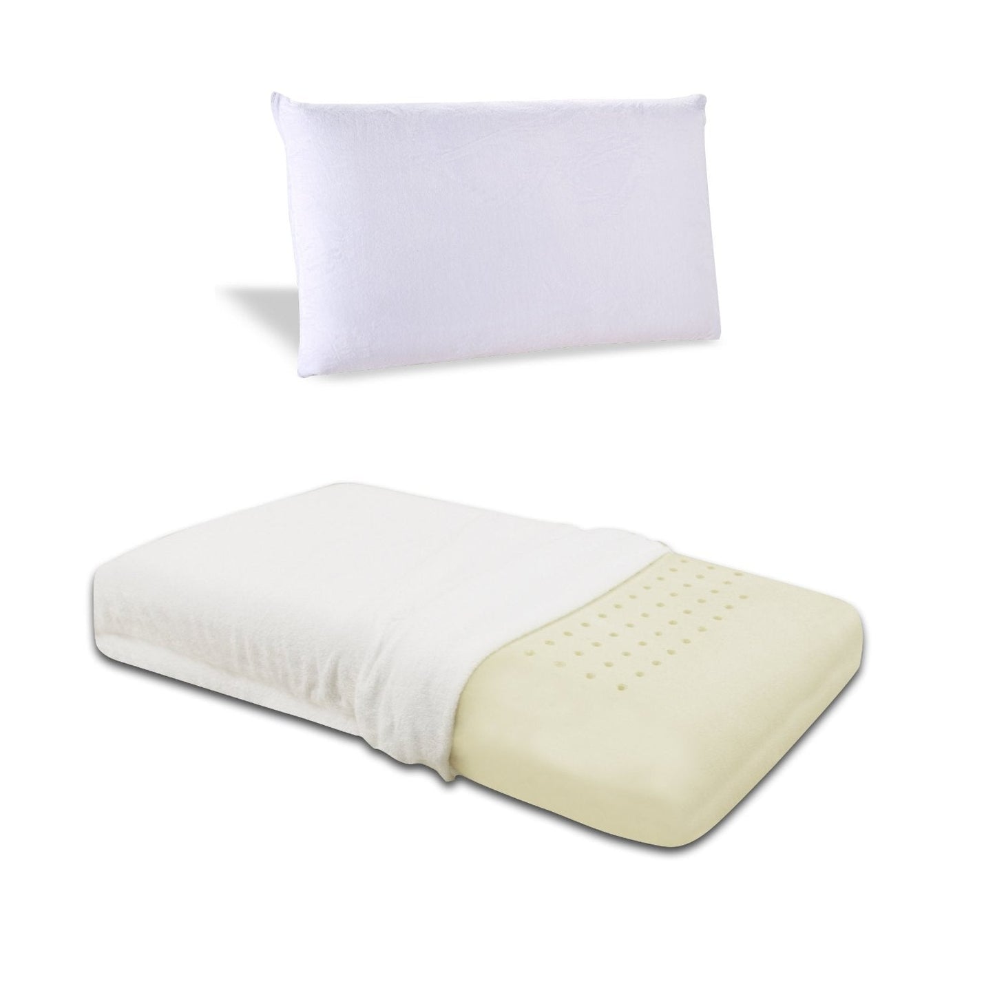 Queen size Ventilated Memory Foam Pillow with Cover - Medium Firm