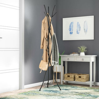 Black Metal Tree Branch Style Coat Rack
