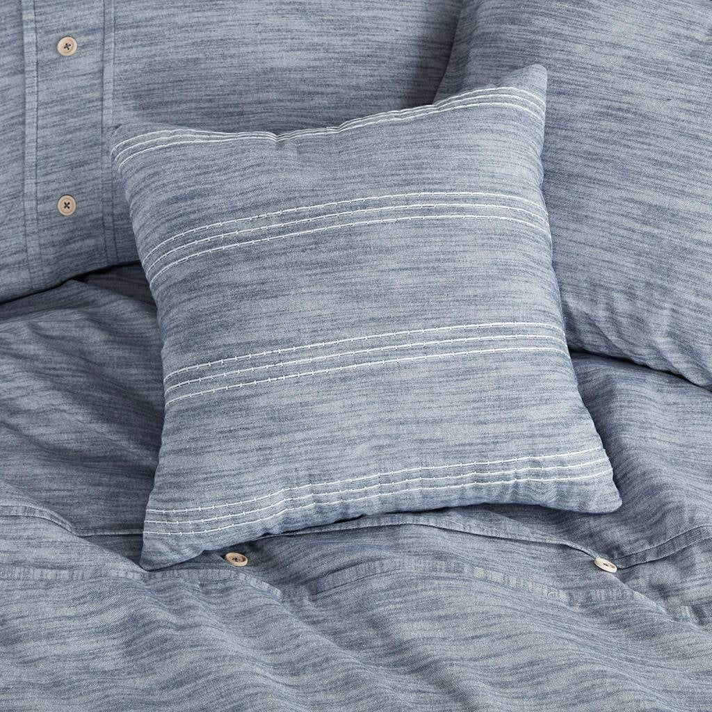 King / California King 5-Piece Cotton Farmhouse Blue Comforter Set