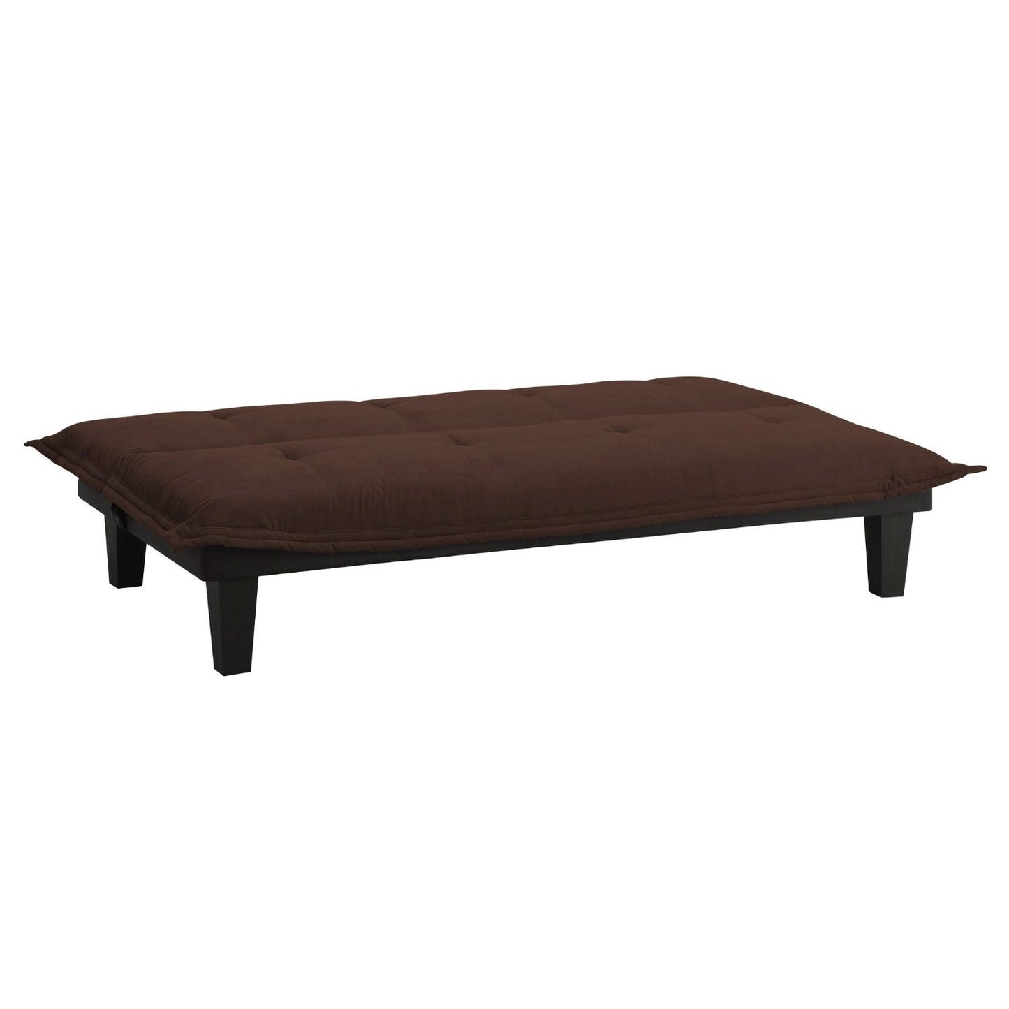 Modern Convertible Sofa Bed Futon Lounger in Brown Microfiber