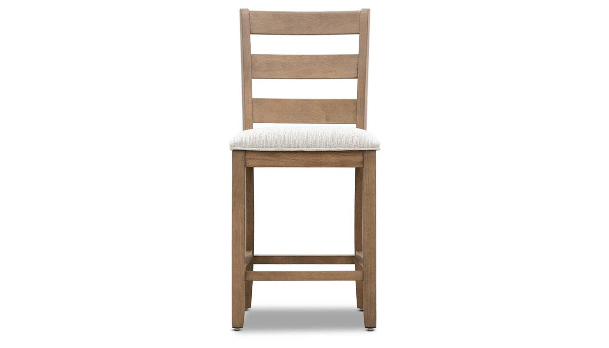 Suze Counter Height Chair, Black Iron, Hickory Brown Performance