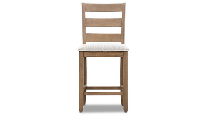 Suze Counter Height Chair, Black Iron, Hickory Brown Performance