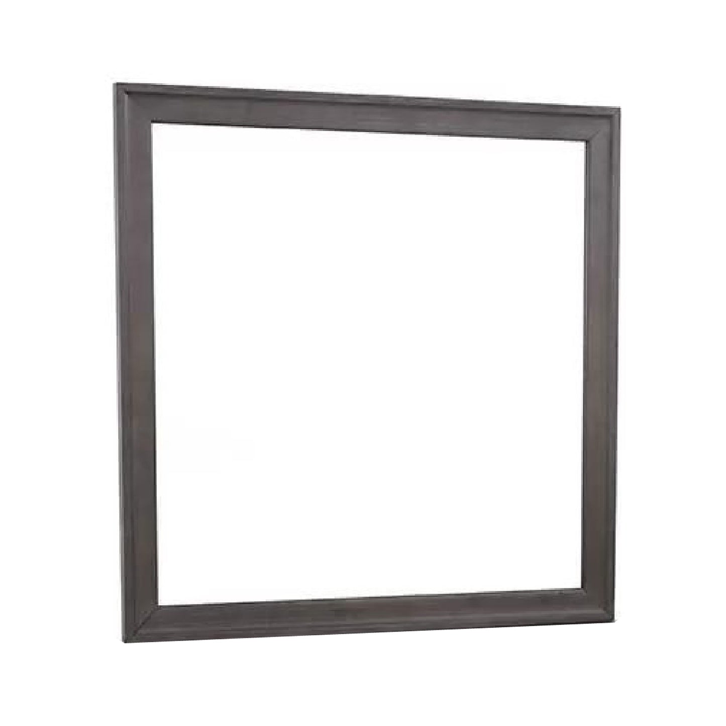 Kena Vanity Dresser Mirror, 2 Tone Metallic Gray Asymmetrical Frame