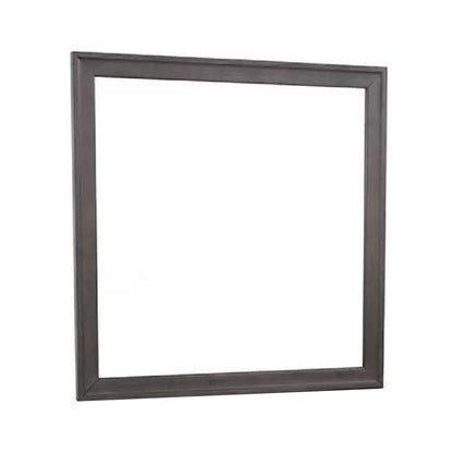 Kena Vanity Dresser Mirror, 2 Tone Metallic Gray Asymmetrical Frame