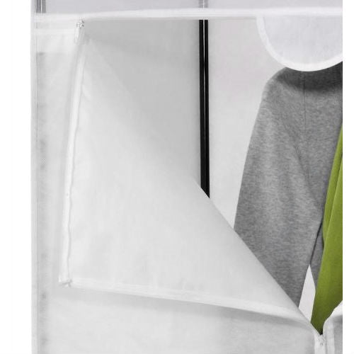 36-inch White Portable Closet Clothes Organizer Wardrobe