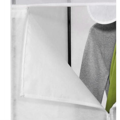 36-inch White Portable Closet Clothes Organizer Wardrobe