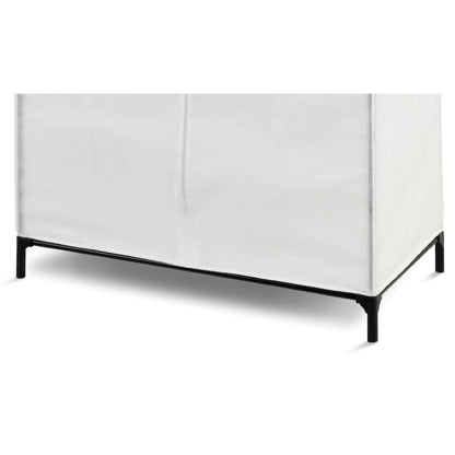 36-inch White Portable Closet Clothes Organizer Wardrobe