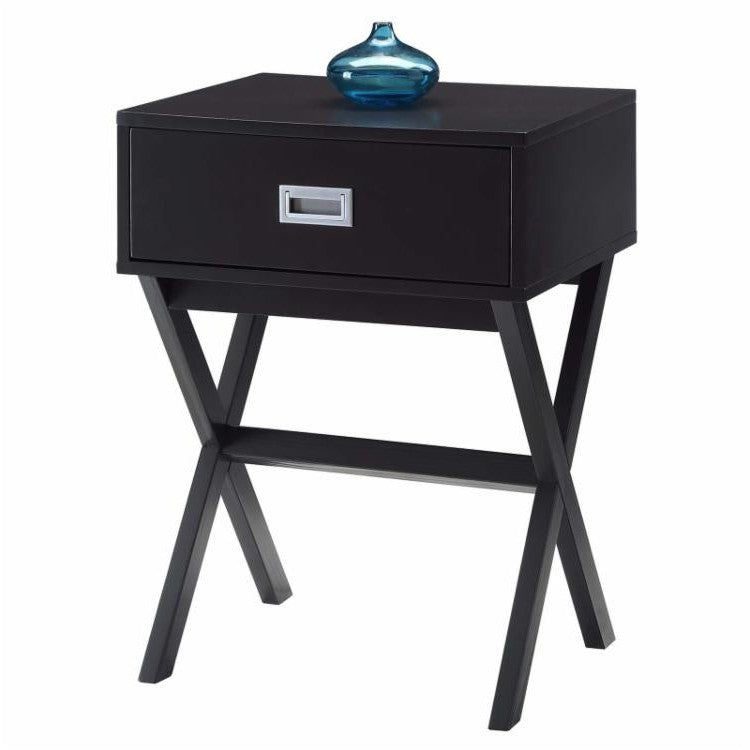 Modern 1-Drawer Bedside Table Nightstand End Table in Espresso Wood Finish — Chic Home-Decor