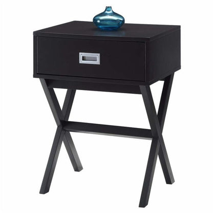 Modern 1-Drawer Bedside Table Nightstand End Table in Espresso Wood Finish — Chic Home-Decor