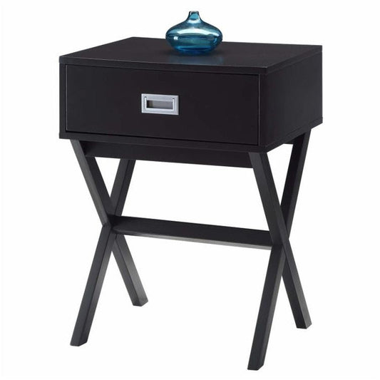 Modern 1-Drawer Bedside Table Nightstand End Table in Espresso Wood Finish — Chic Home-Decor