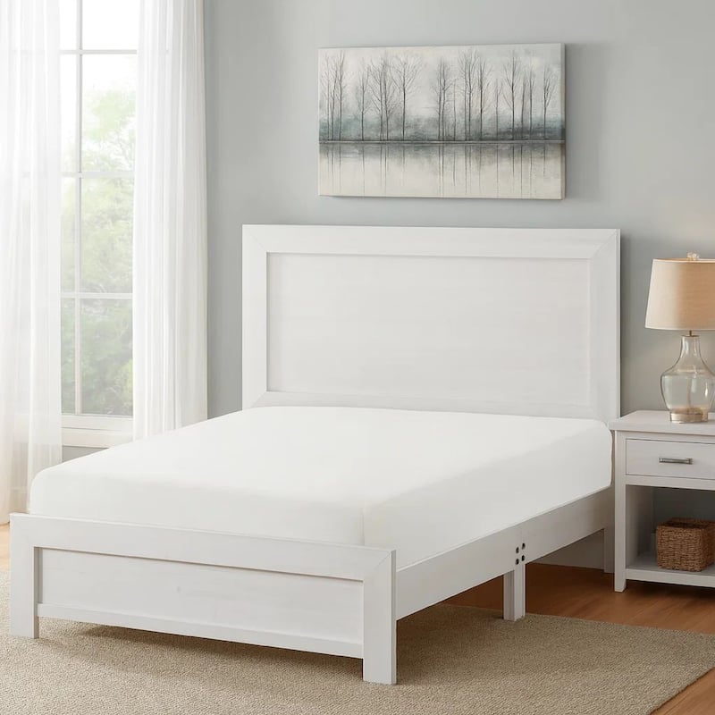 Eby California King Bed, Rustic Farmhouse Style, Gray Finish Wood Veneer