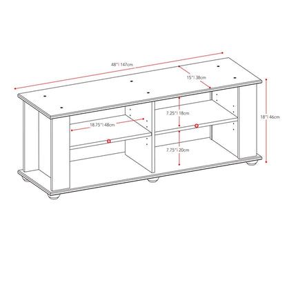 Contemporary Black TV Stand - Fits up to 54-inch TVs