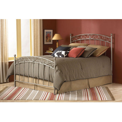 Full size Metal Bed with Gentle Arch Headboard and Footboard