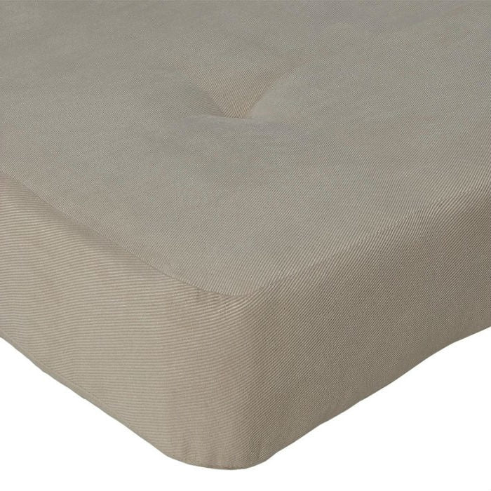 Full size 6-inch Thick Futon Mattress with Beige Tan Cover