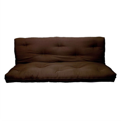 Full size 8-inch Thick Cotton Poly Futon Mattress in Dark Brown