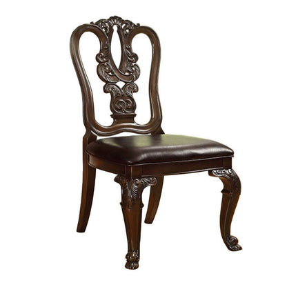 BM131229 Bellagio Traditional Wooden Carving Side Chair, Set Of 2