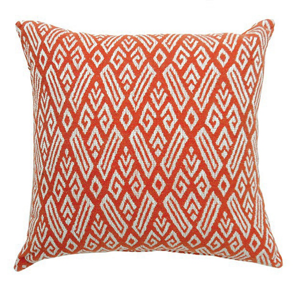 CICI Contemporary Small Pillow With fabric, Red Finish, Set of 2