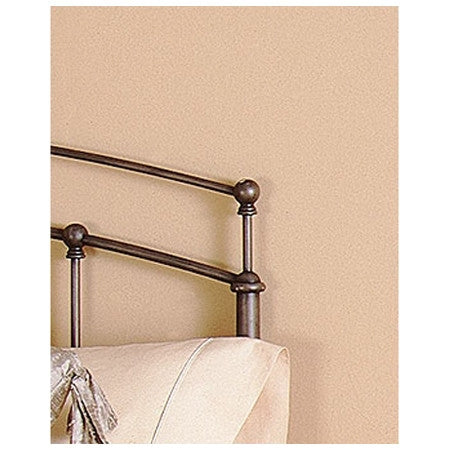 Queen size Metal Headboard in Black Walnut Finish