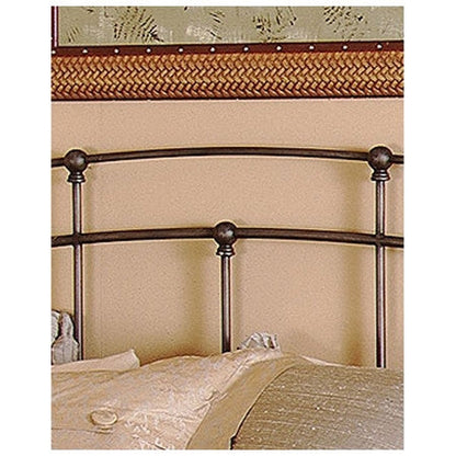 Queen size Metal Headboard in Black Walnut Finish