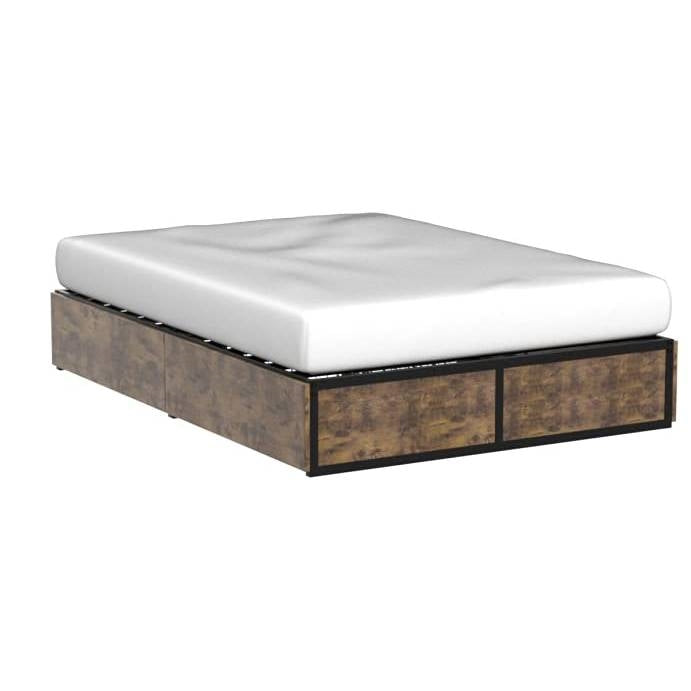 Full Metal Wood Platform Bed Frame with 4 Storage Drawers - 600 lbs Max Weight — Chic Home-Decor