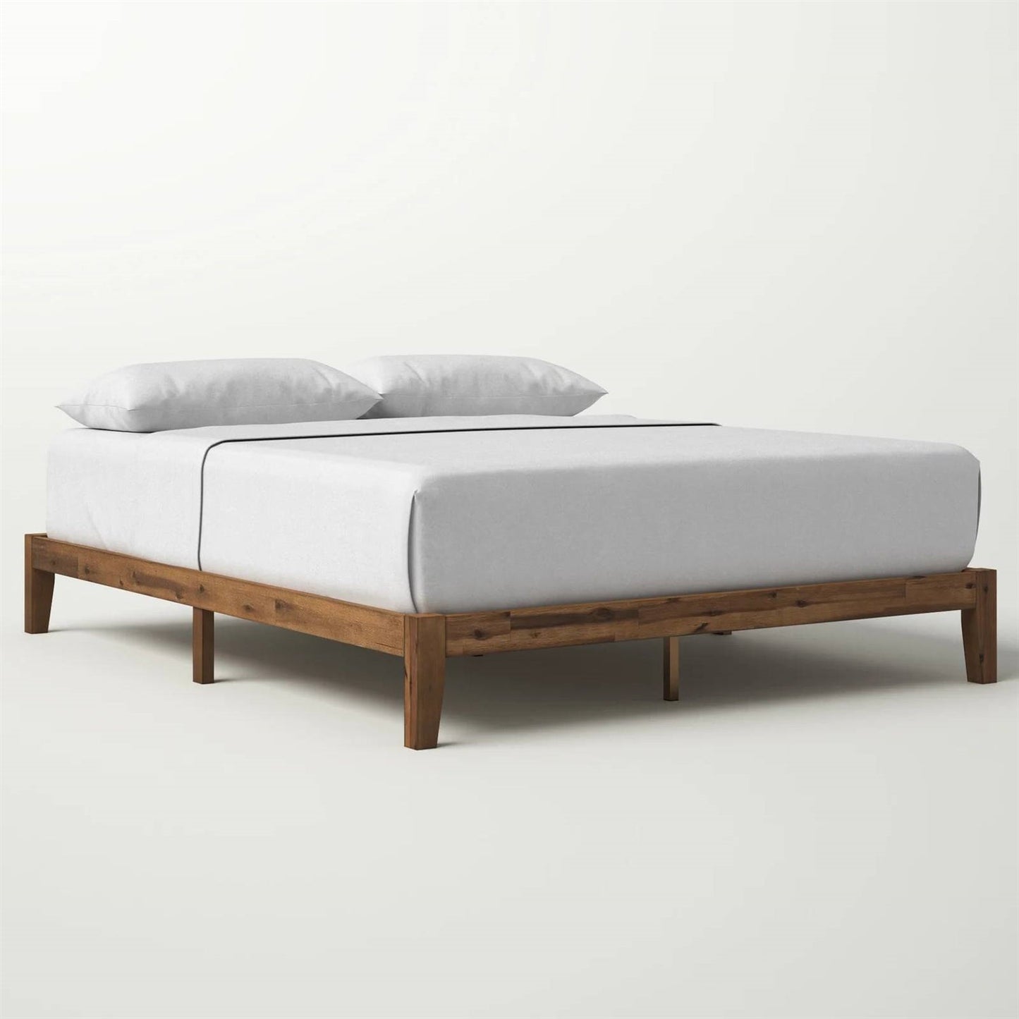 Full size Simple Modern Solid Wood Platform Bed Frame - 700 lb. Weight Capacity — Chic Home-Decor