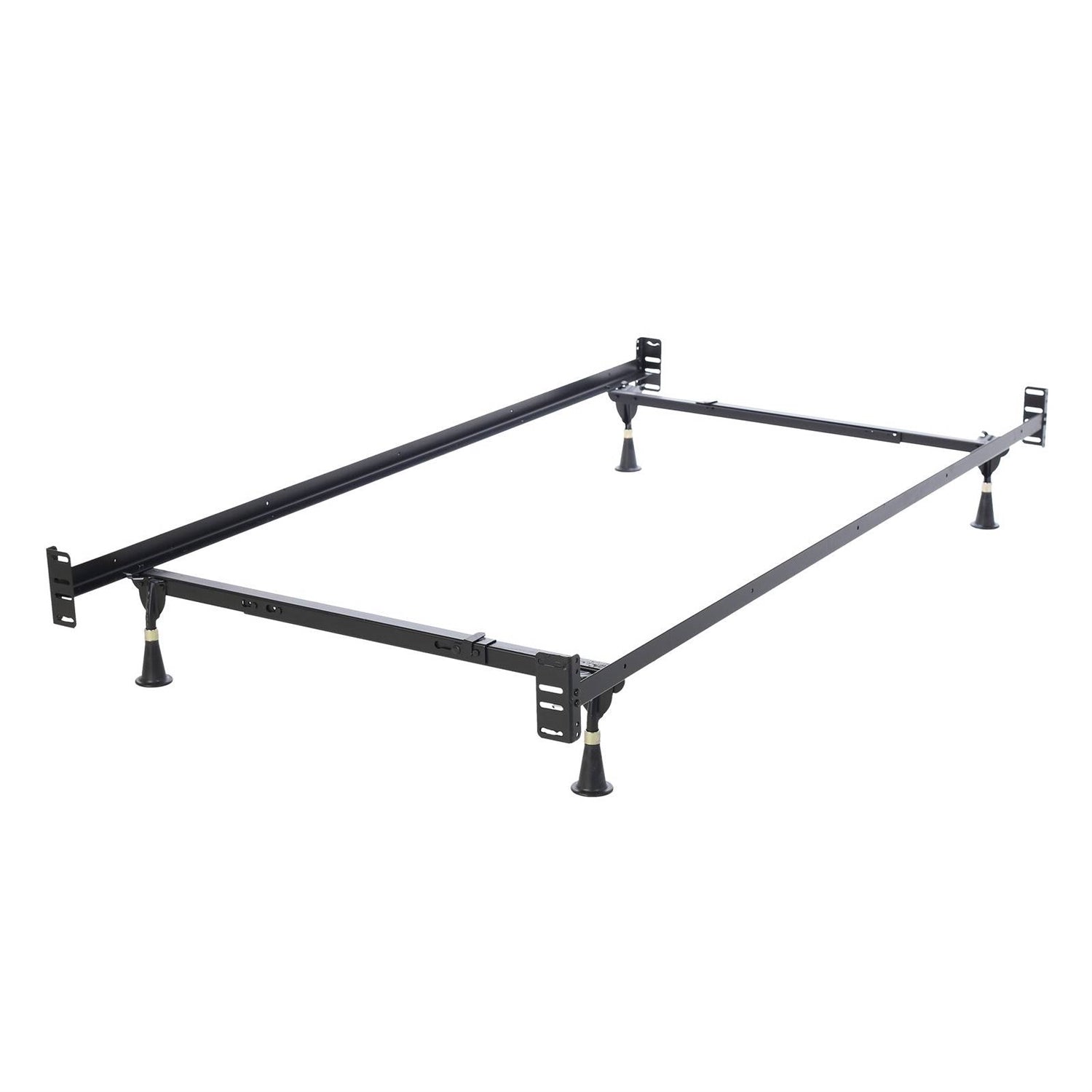 Twin/Full Adjustable Metal Bed Frame with Headboard Footboard Brackets — Chic Home-Decor