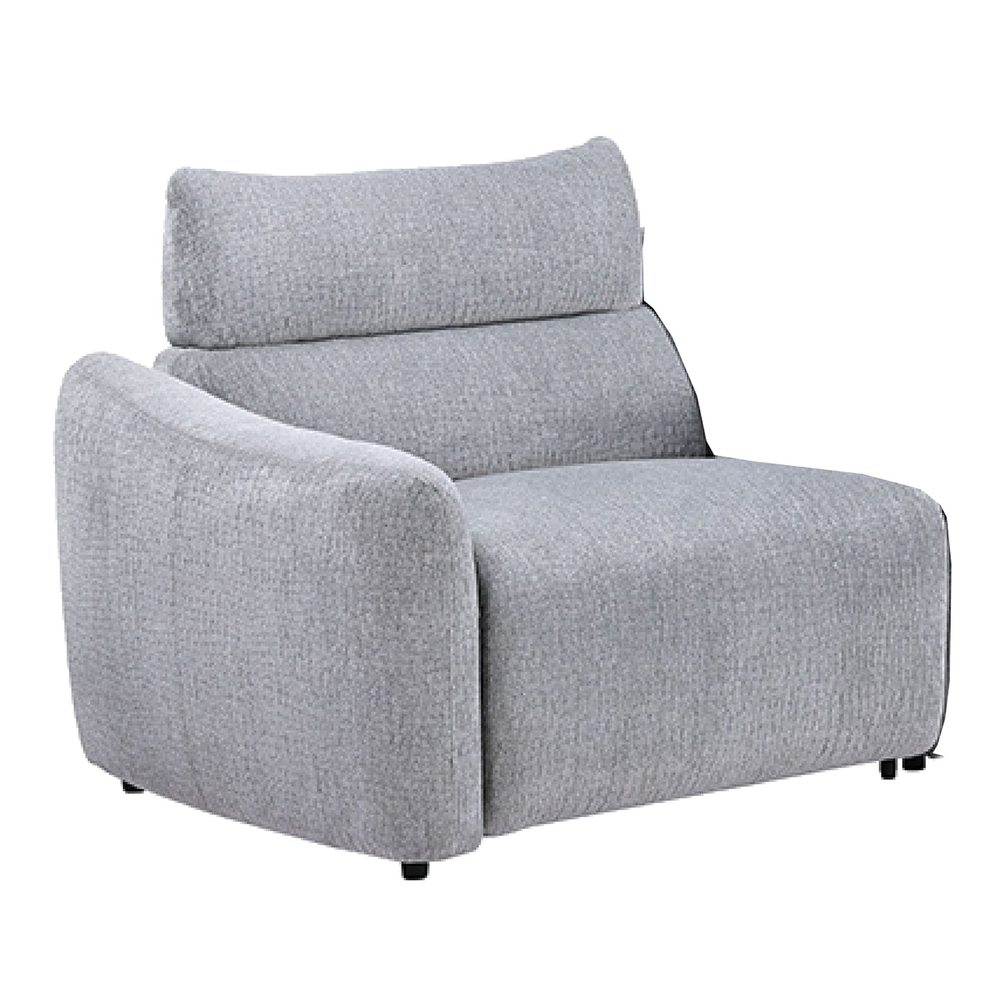 Falo Modular Power Motion Recliner Armless Chair, Light Gray Chenille