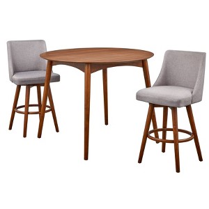 Dining Bench, White Fabric Walnut Brown Rubberwood, 46 Inch Foam Seat