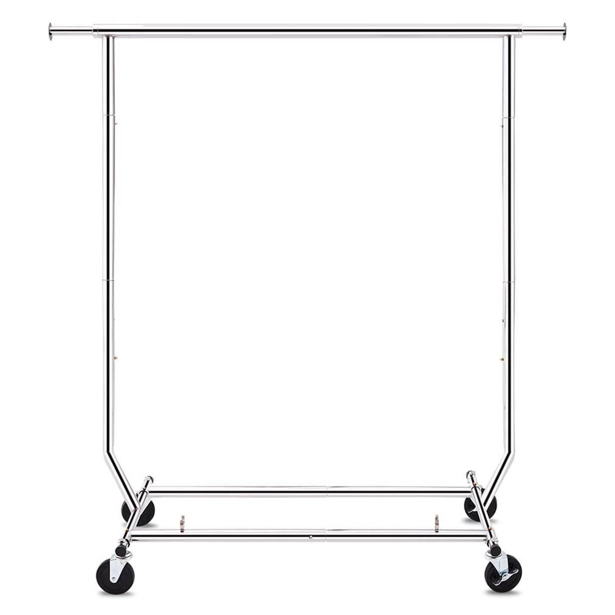 Heavy Duty Metal Clothing Garment Rack with Lockable Wheels - 250 lbs. Capacity — Chic Home-Decor